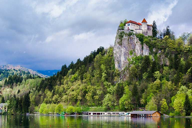 Bled castle and Bled lake