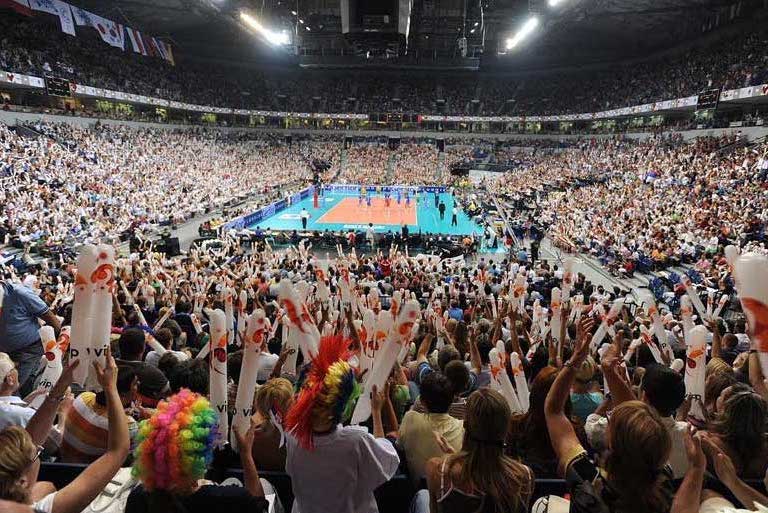 serbia women's volleyball team playing in belgrade