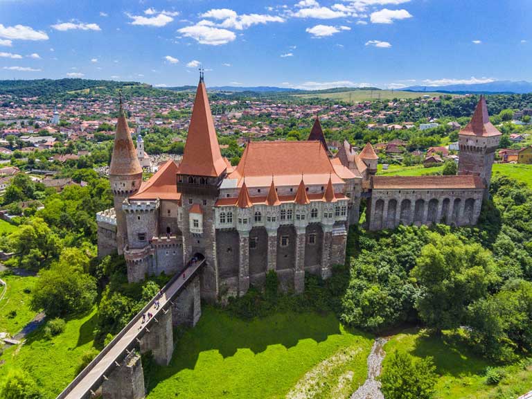 Famous Corvin castle in Romania