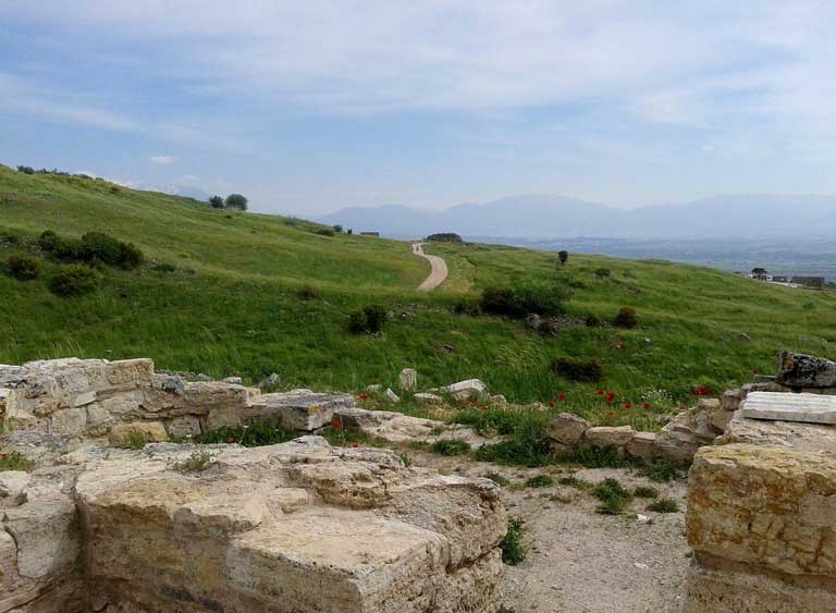 Ancient ruins of Hierapolis, Denizli where Pluto's Gate was built