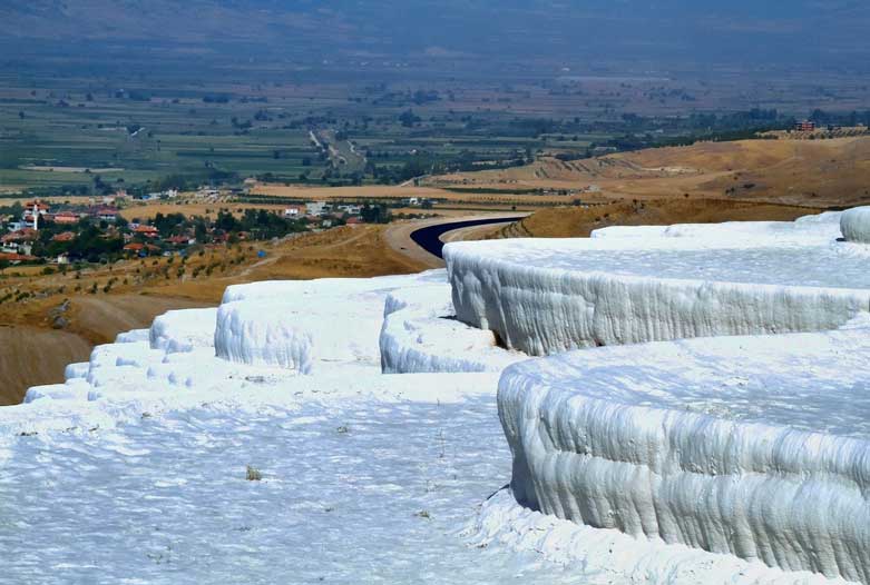 Turkey limestone salt pools 