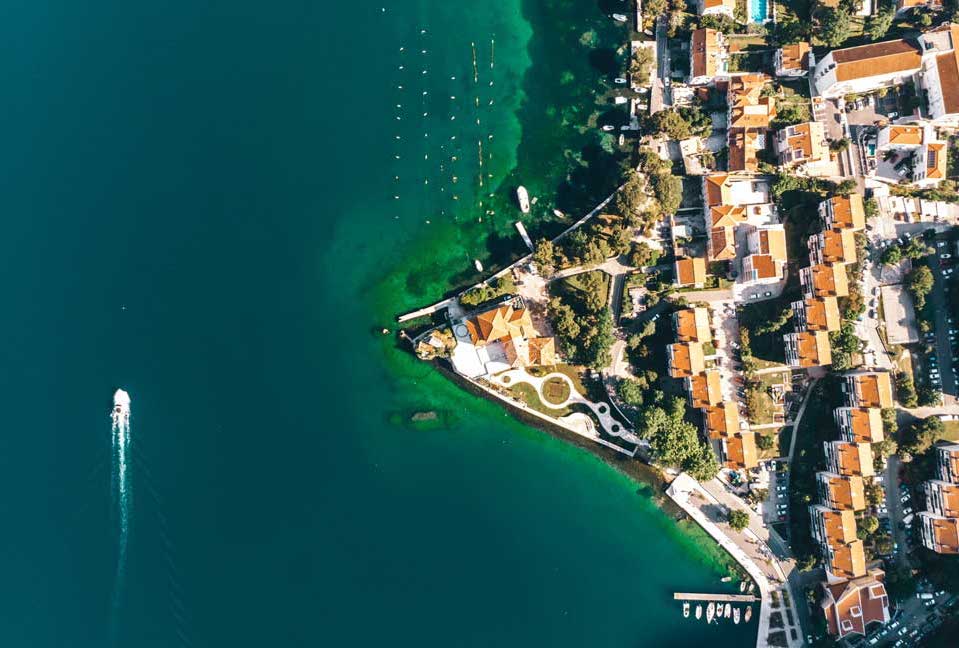 Aerial view of Kotor Bay - Dubrovnik to Montenegro: Easy Ways to Travel