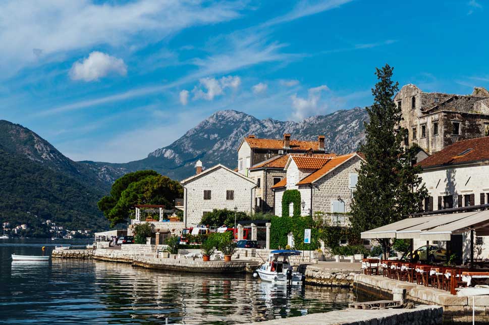Make a trip to Montenegro while staying in Croatia: visit the old town of Perast
