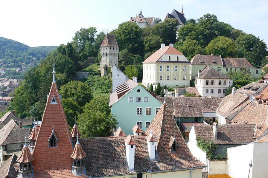 colourful houses of the old town Sighisoara
