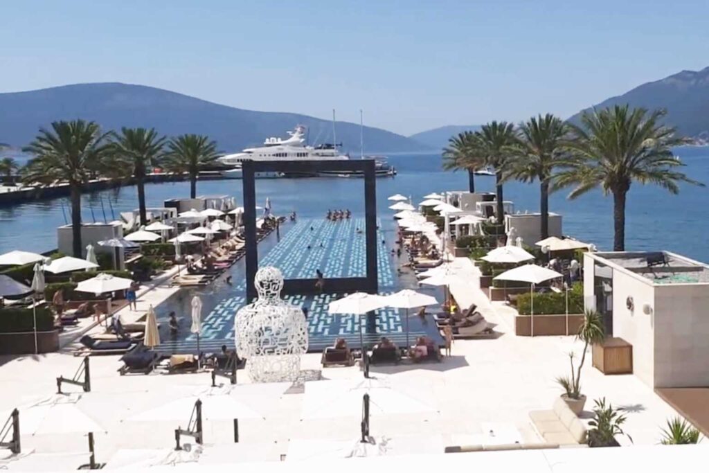 The famous infinity Porto Montenegro Pool 