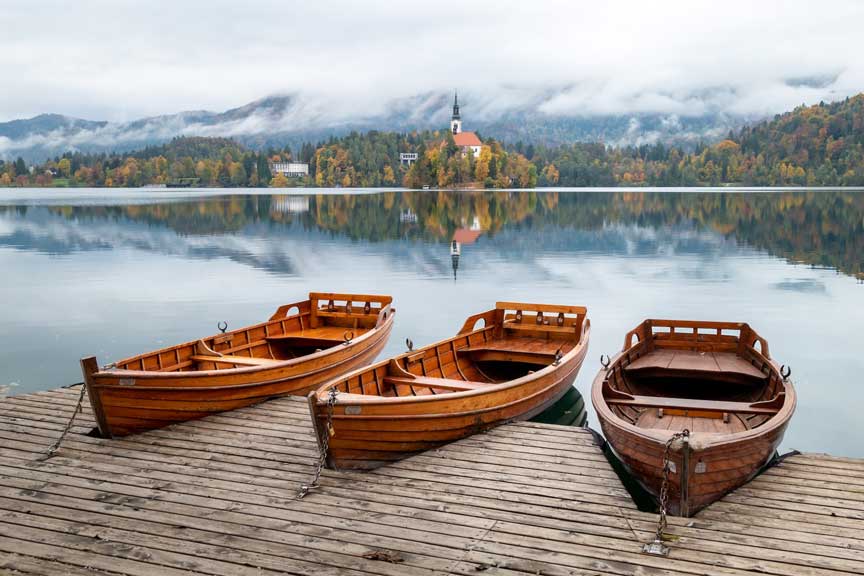 One of the tourist attractions in Slovenia is lake Bled