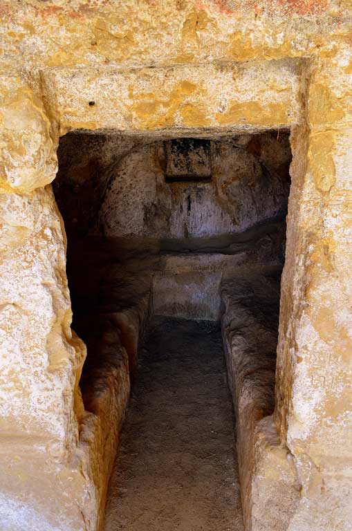 tomb at matala cave near matala beach