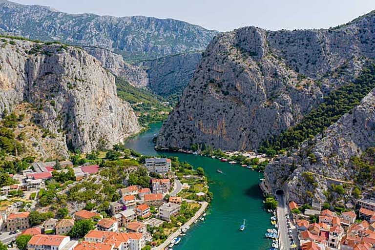 Cetina eye of the earth whale in the river