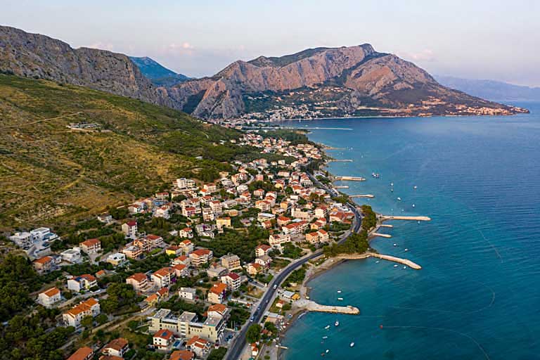 Omis town, Croatia where the Eye of the Earth meets the Adriatic Sea