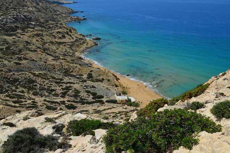 Red beach Matala: a secluded beach with captivating views