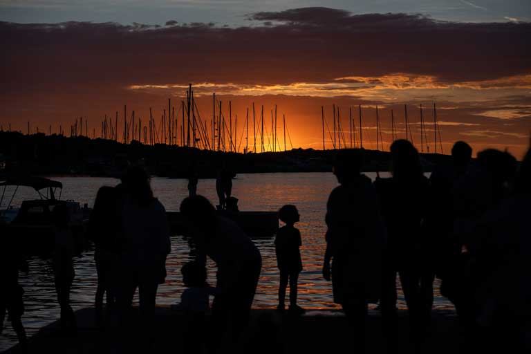 People watching the sunset on the Island of Dugi Otok, Croatia
