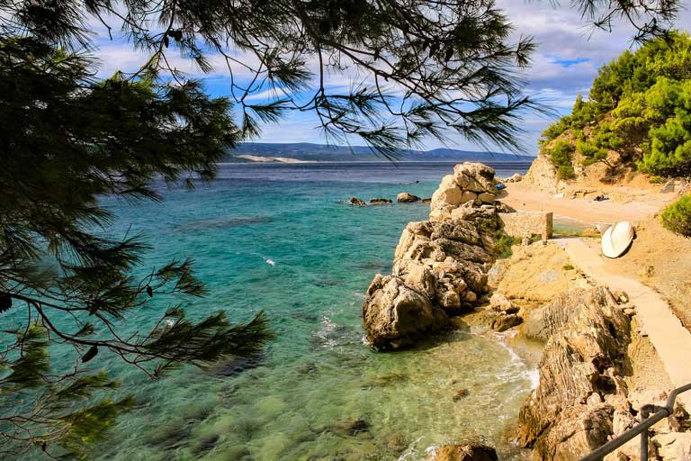 tiny secluded beach near Zadar