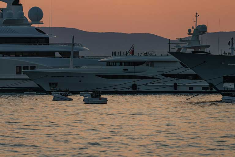 yachts at the marina